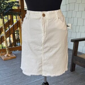 Renuar | White Jean Skirt